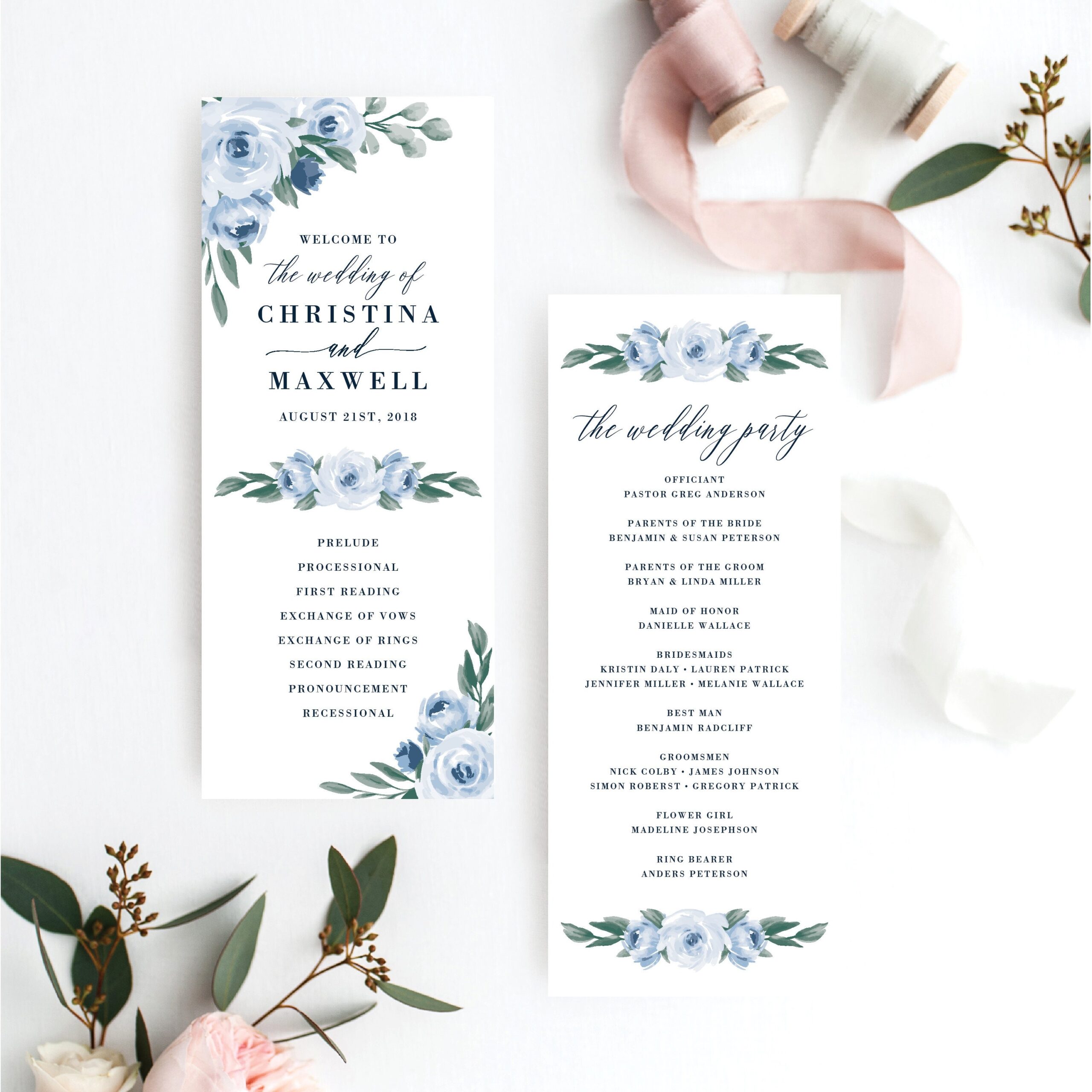 Free Printable Wedding Program Templates Word Sarseh