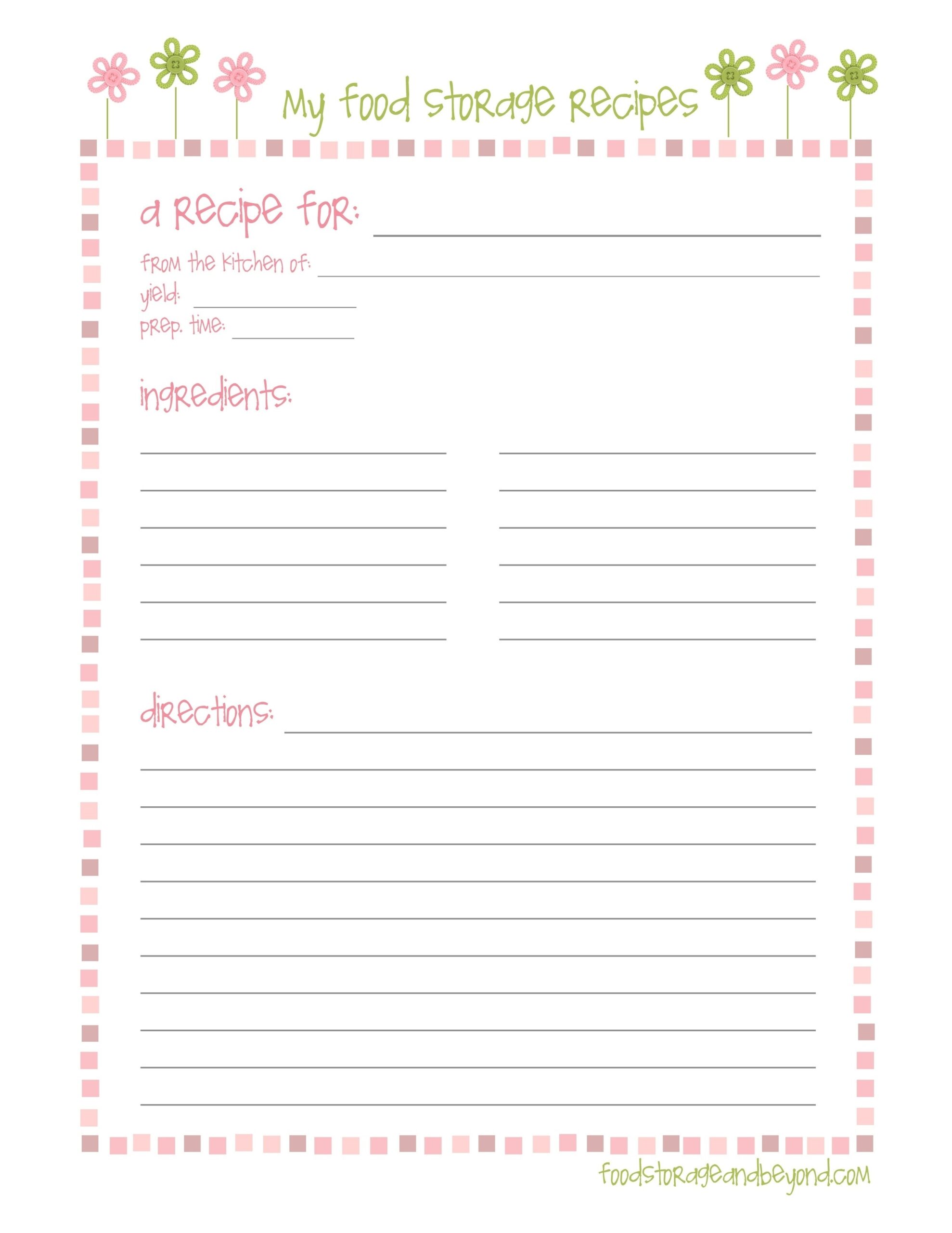 Free Recipe Binder Template Tutlin psstech co Free Printable Recipe