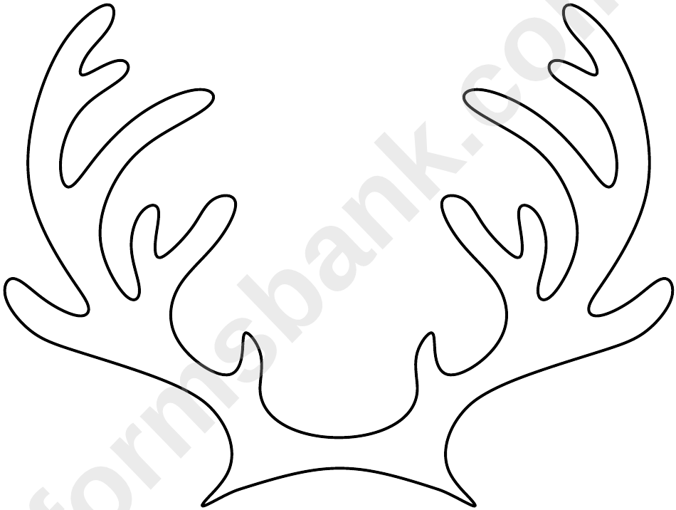Free Reindeer Antler Template Printable Printable Templates Free