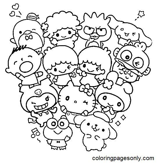 Free Sanrio Coloring Page Free Printable Coloring Pages