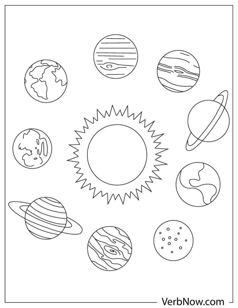 Free SOLAR SYSTEM Coloring Pages Book For Download Printable PDF 