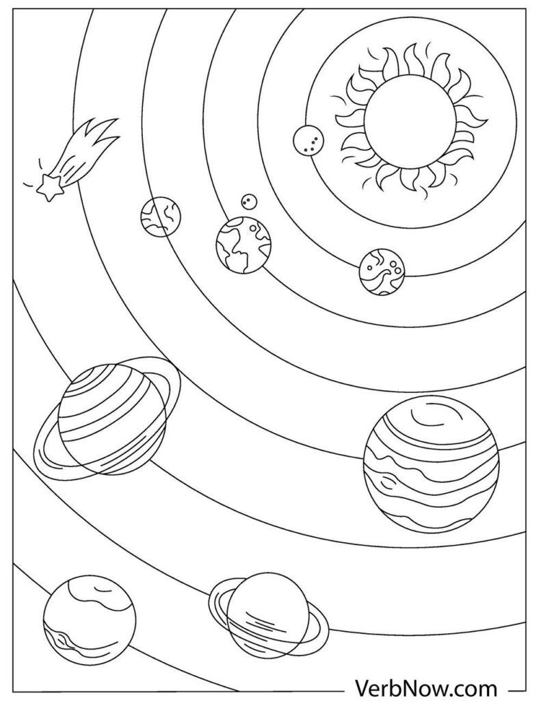 Free SOLAR SYSTEM Coloring Pages Book For Download Printable PDF 