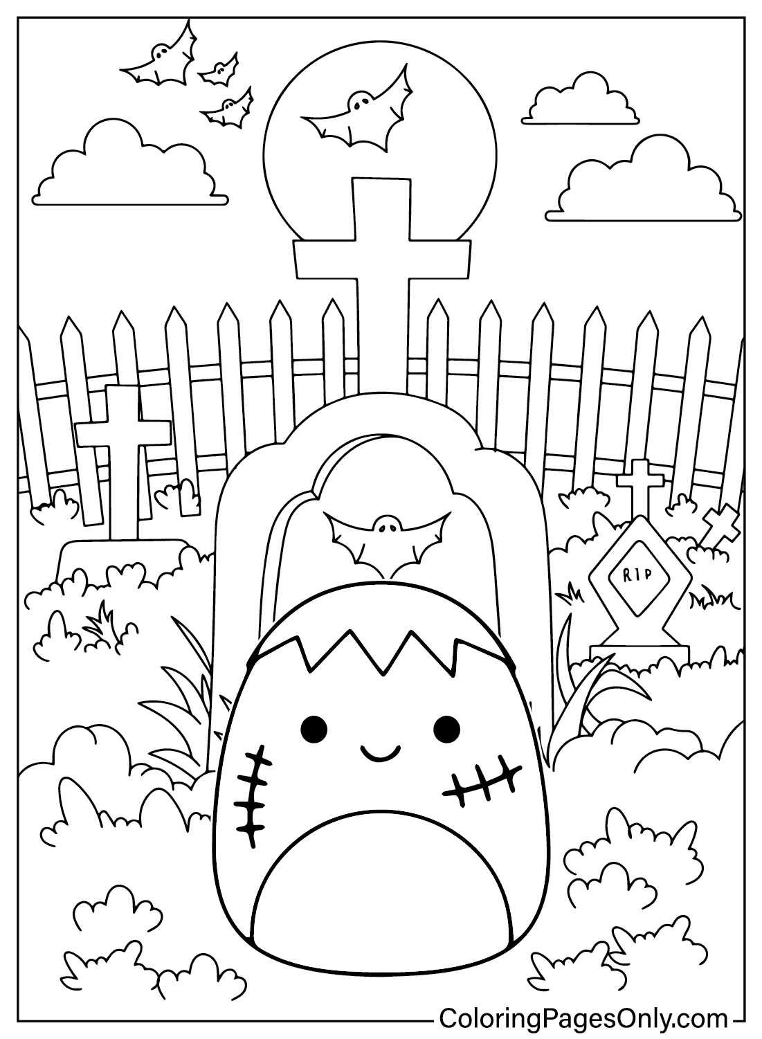 Free Squishmallow Halloween Coloring Page Free Printable Coloring Pages
