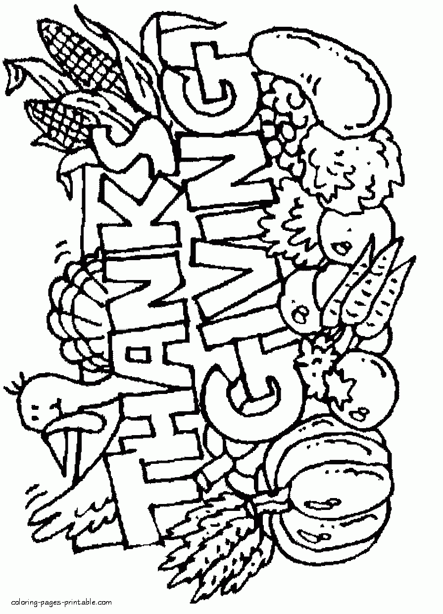 Free Thanksgiving Printable Coloring Pages COLORING PAGES PRINTABLE COM