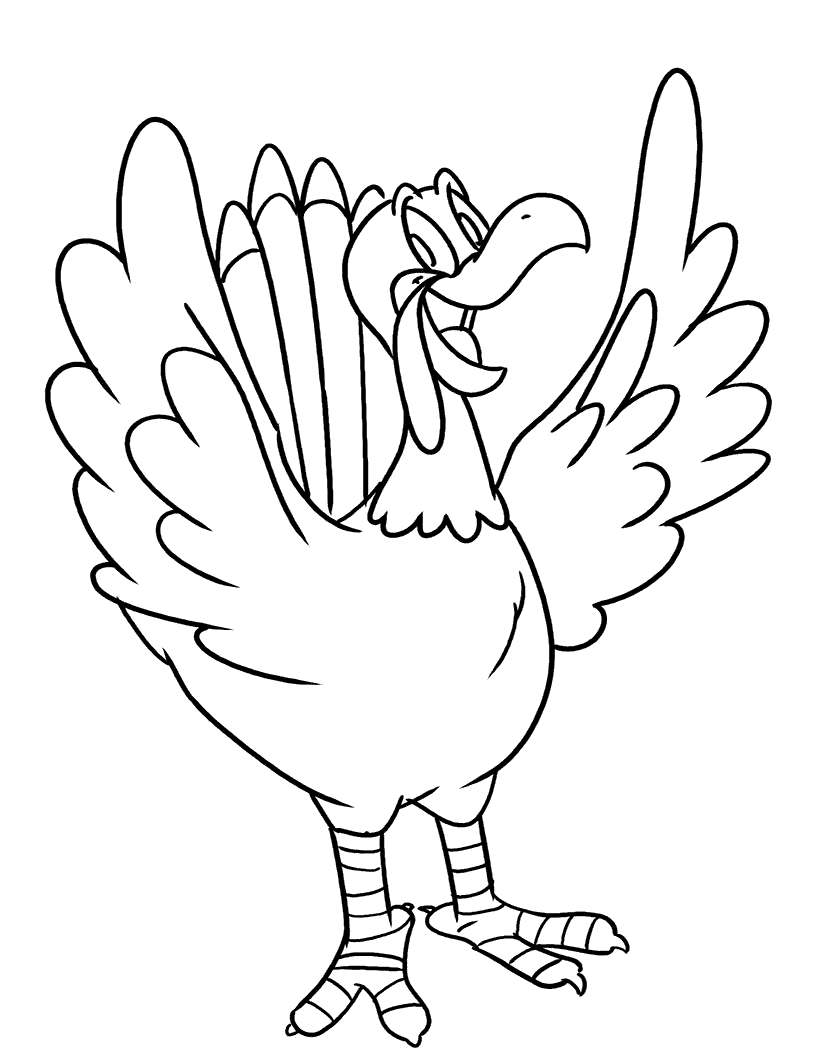 Free Turkey Coloring Pages Happy Turkey Free Printable Coloring Pages