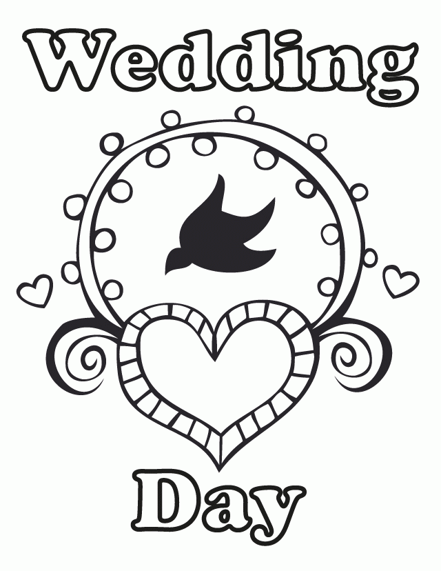 Free Wedding Coloring Pages Coloring Home