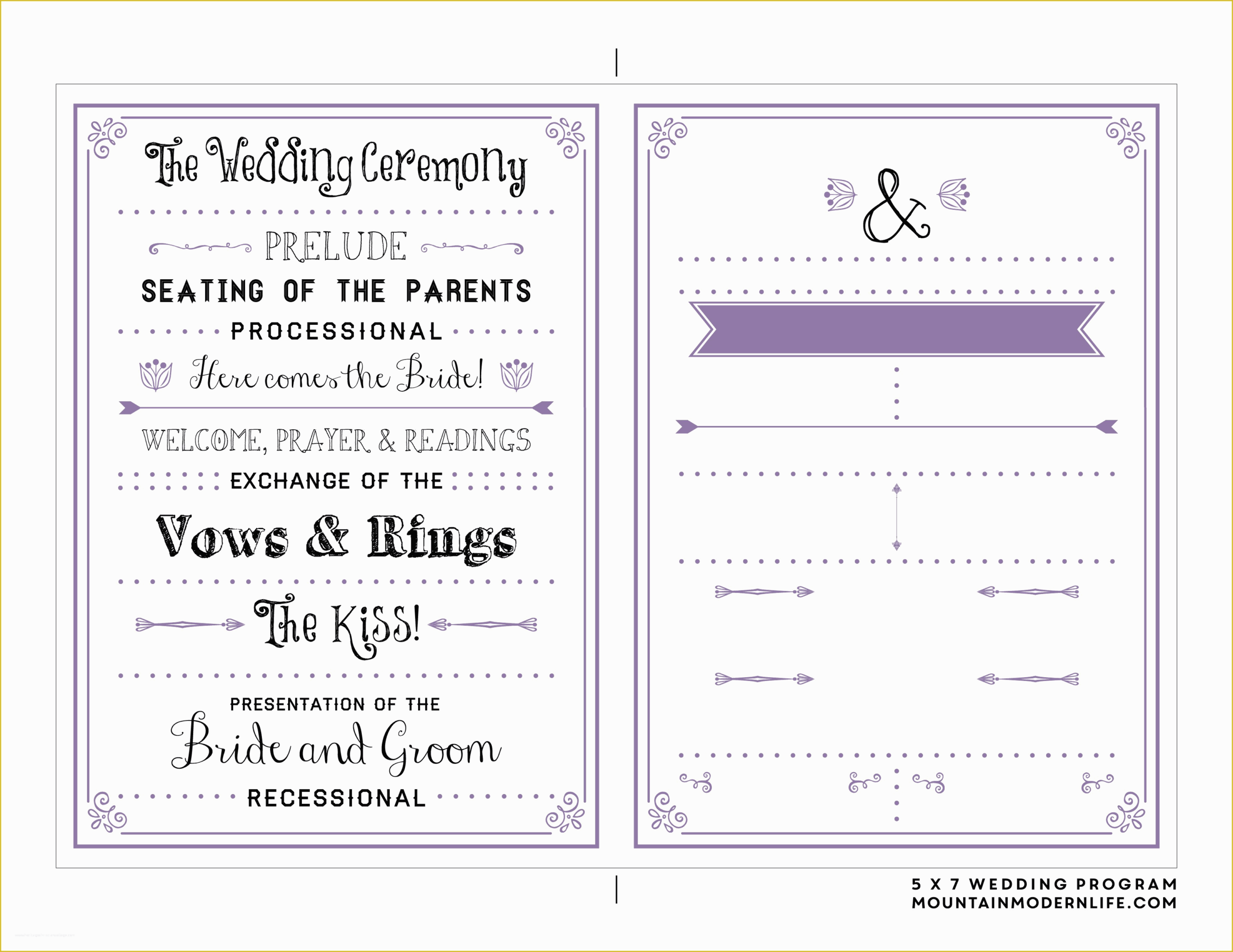 Free Wedding Printables Templates Of Free Printable Wedding Program 