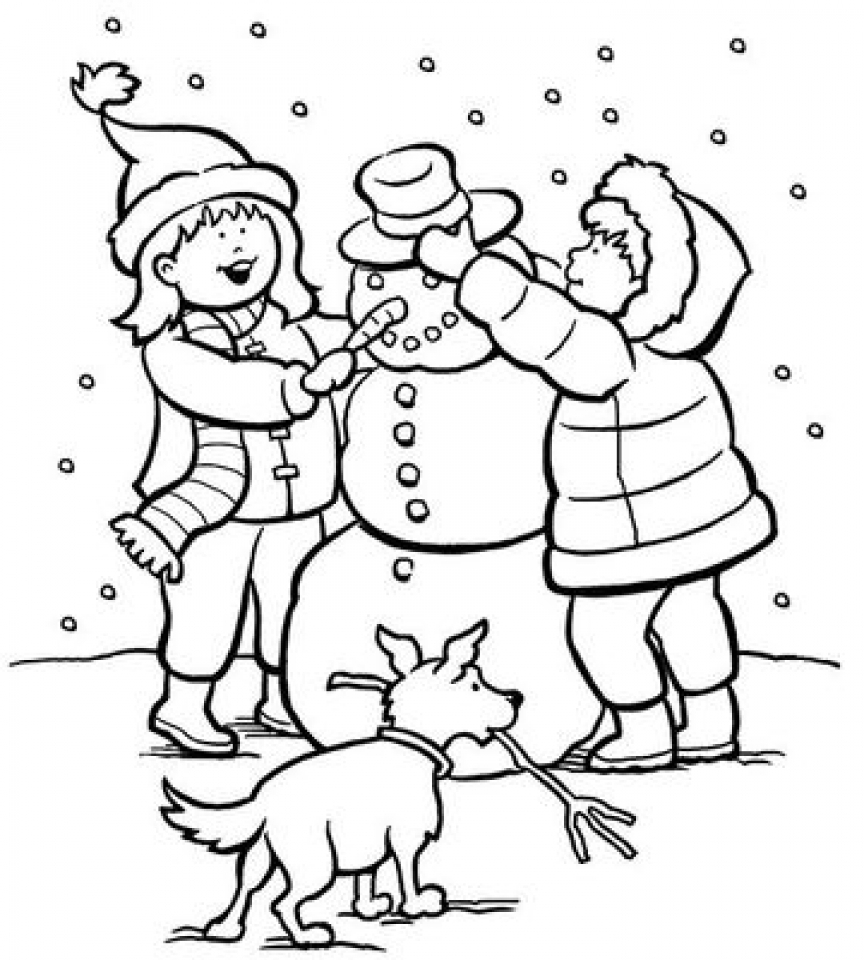 Free Winter Coloring Pages Coloring Pages
