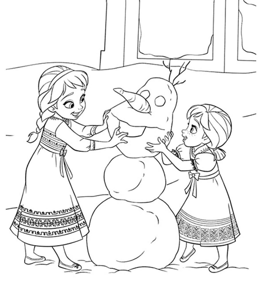 Frozen Disney Winter Coloring Pages Book For Kids 
