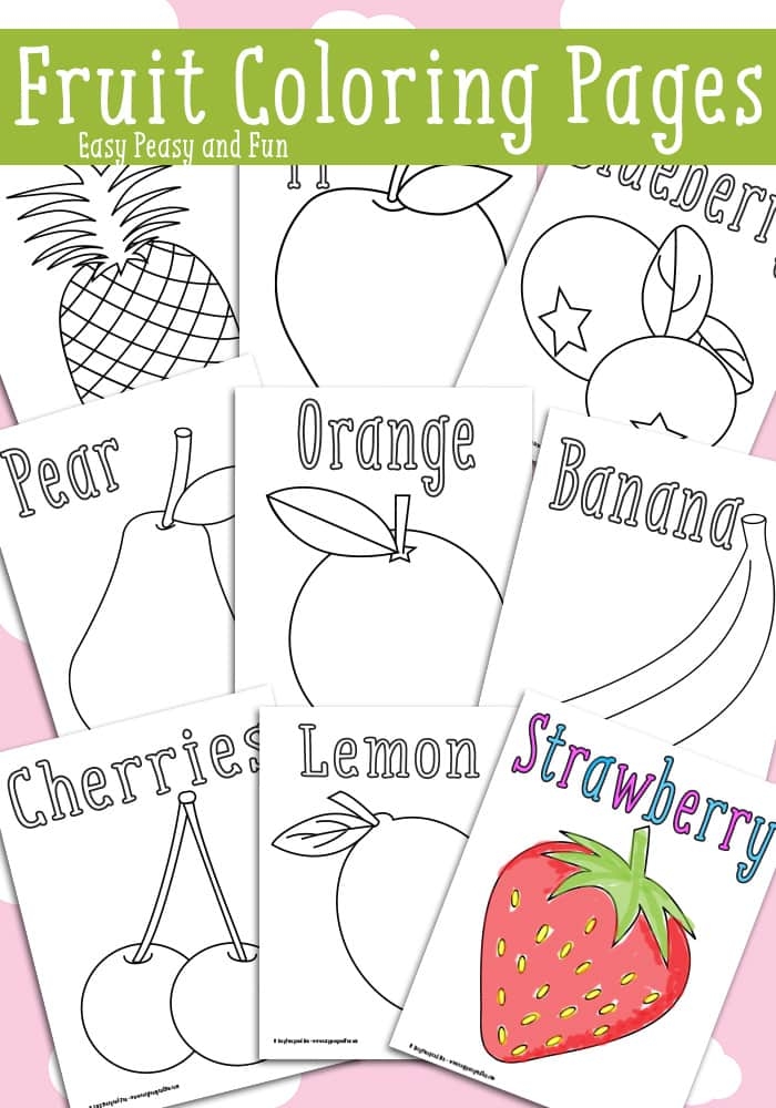 Fruit Coloring Pages Free Printable Easy Peasy And Fun