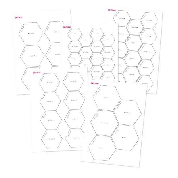 Full Page Free Printable Hexagon Template For Quilting Printable Word 