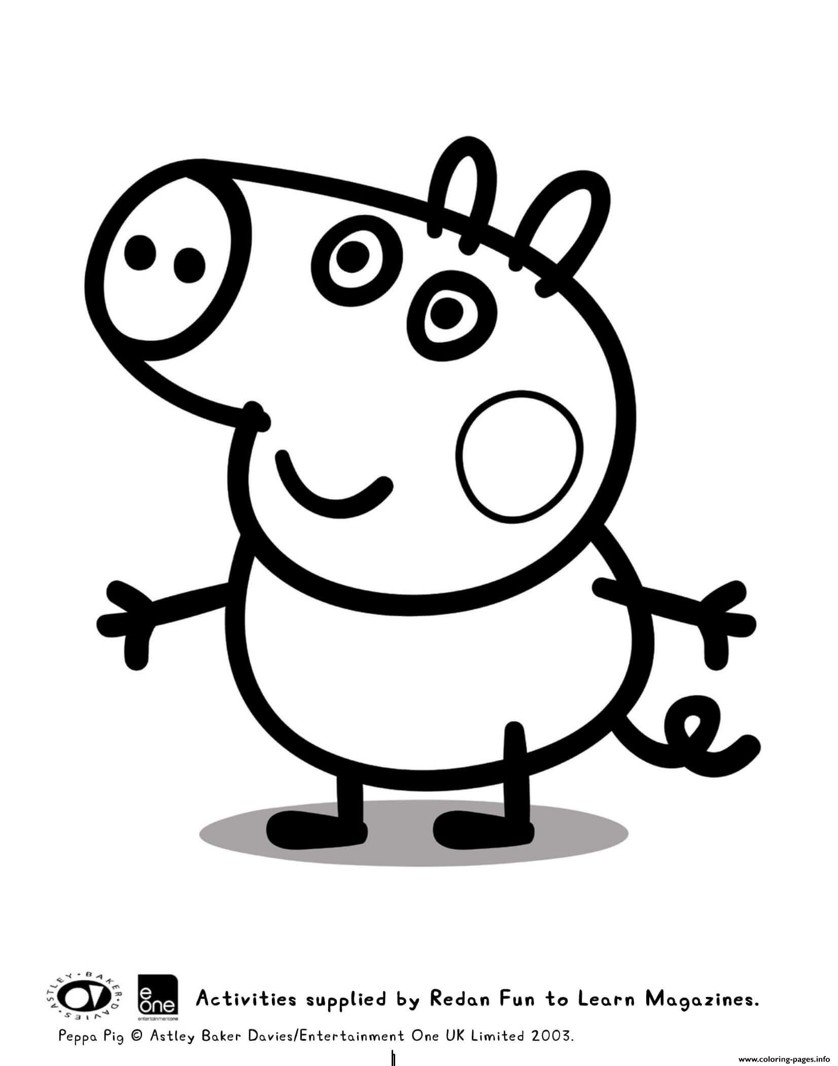 George Peppa Pig Coloring Page Printable