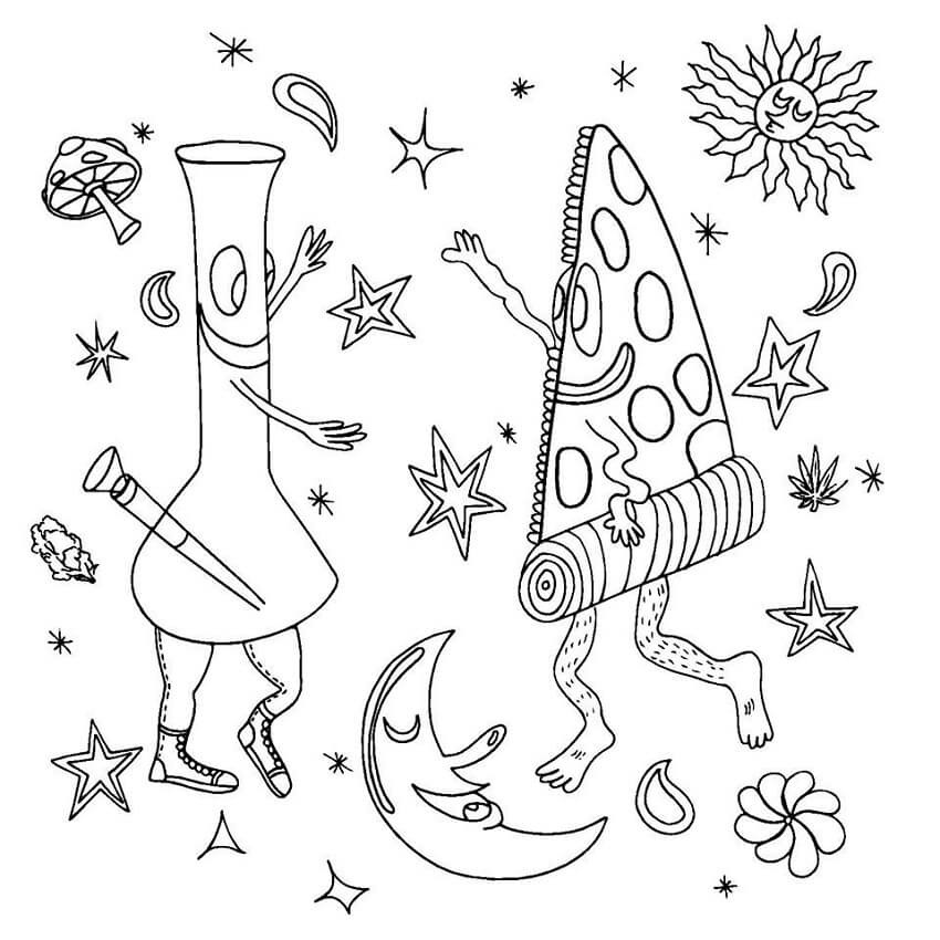 Get High On Creativity With Free Printable Stoner Coloring Pages