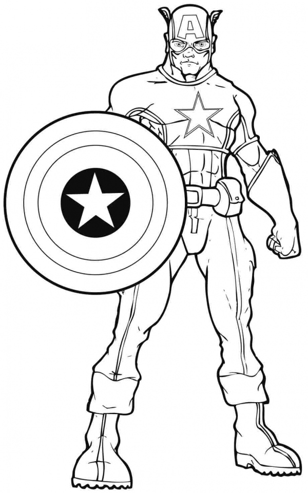 Get This Captain America Coloring Pages Superheroes Printable For Kids 