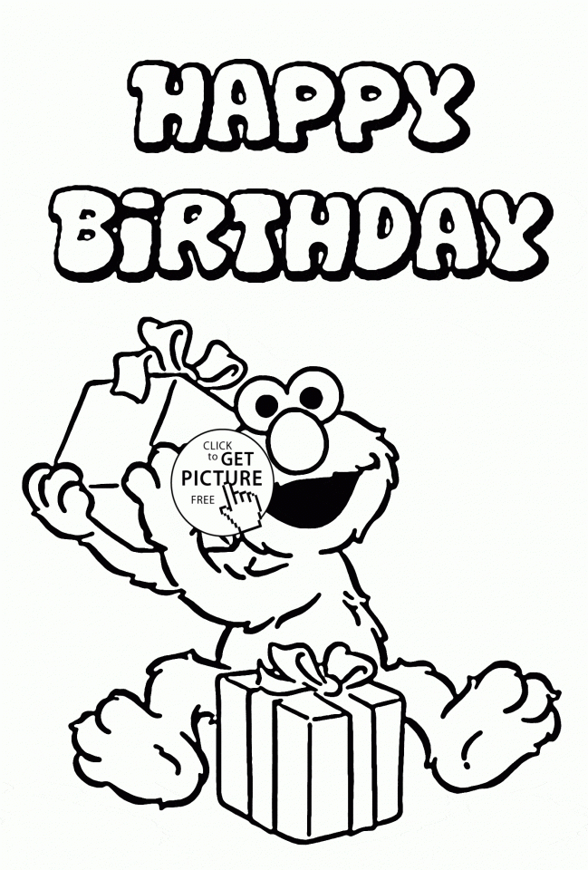 Get This Free Happy Birthday Coloring Pages To Print Out 37380
