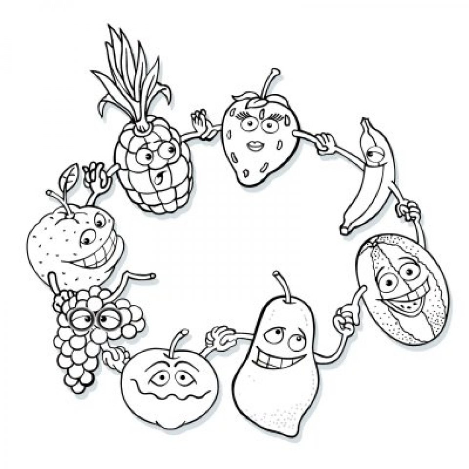 Get This Fruit Coloring Pages Free Printable 17256
