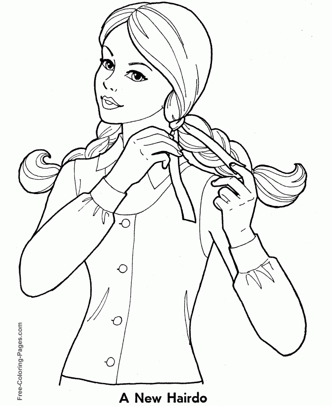 Getting Ready Coloring Pages For Girls