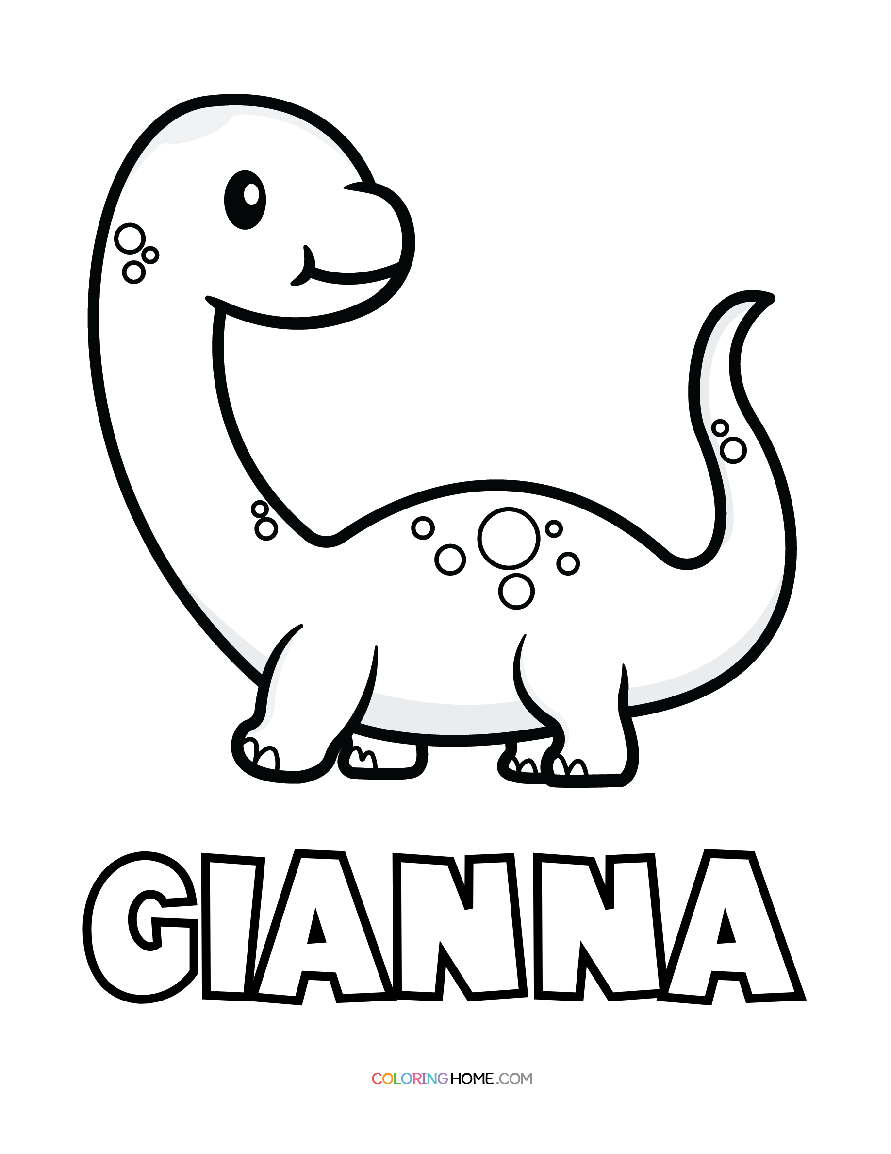 Gianna Name Coloring Pages Coloring Nation