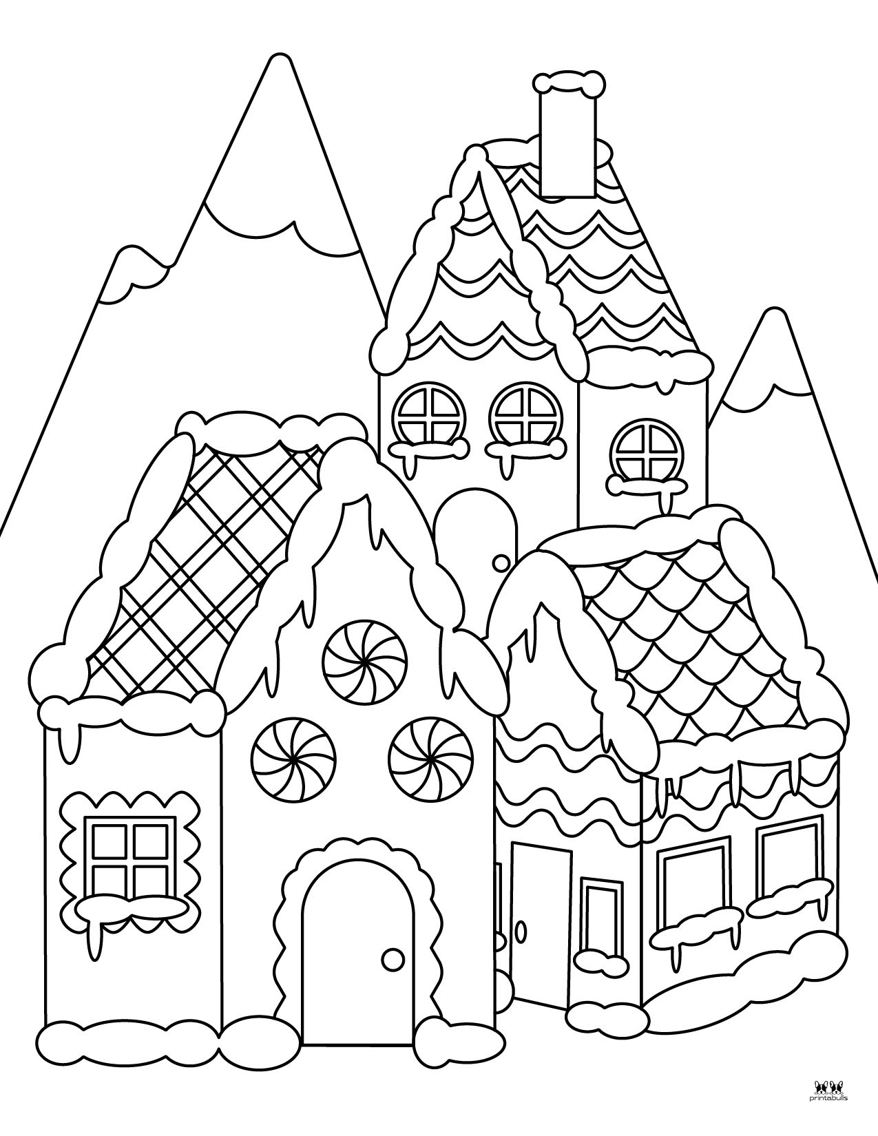 Gingerbread House Coloring Pages 25 FREE Pages Printabulls