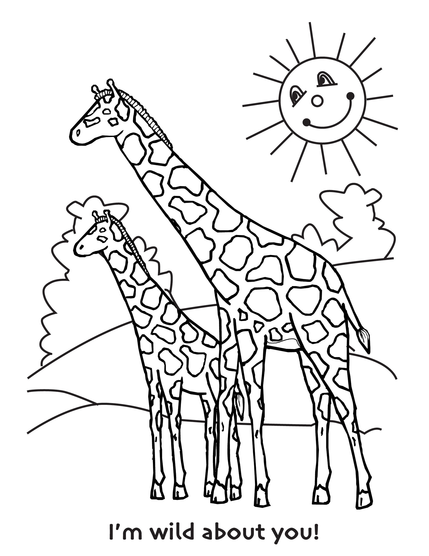 Giraffe Coloring Pages