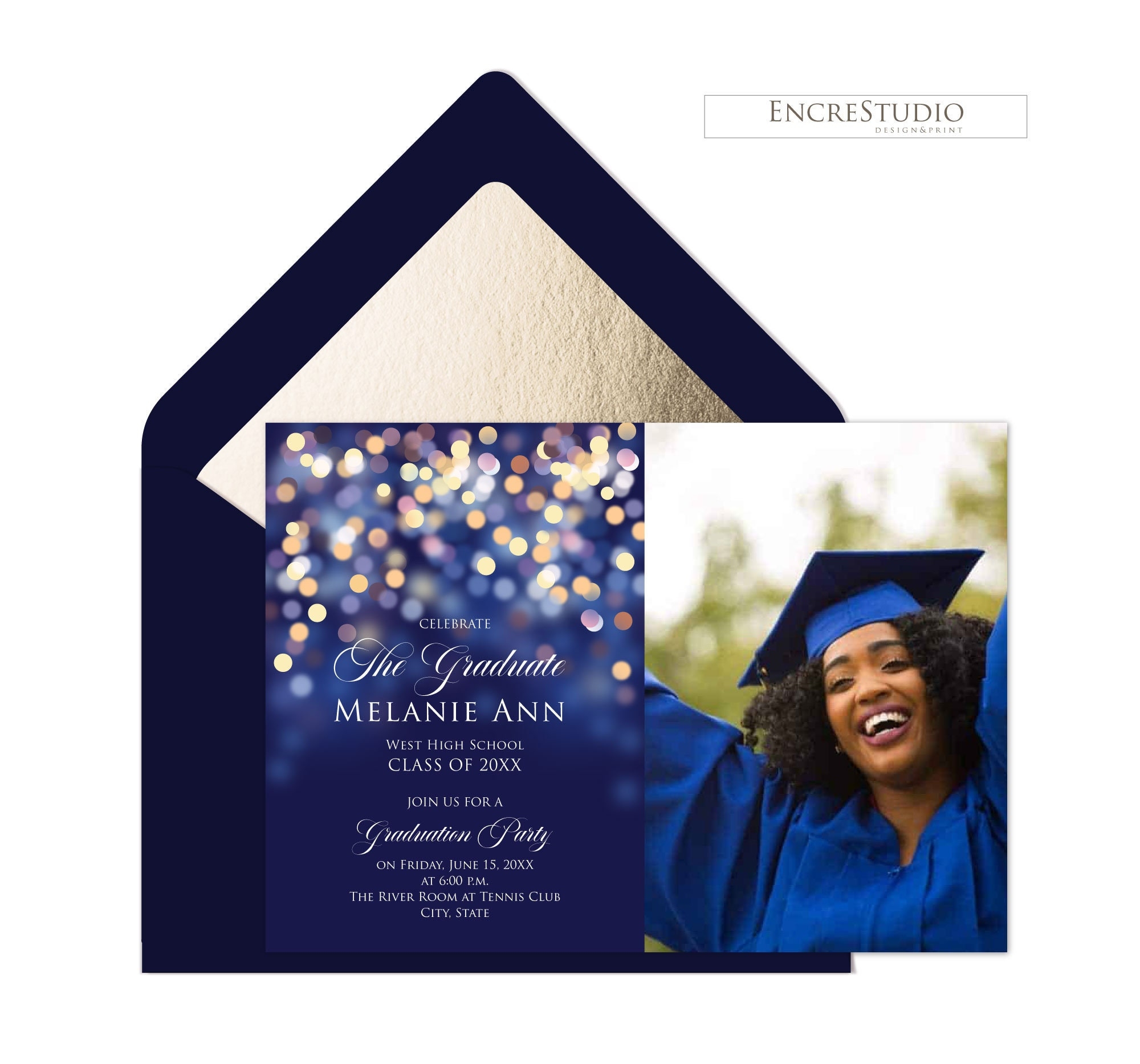 Graduation Announcement Invitation Template Encre Studio Worksheets 