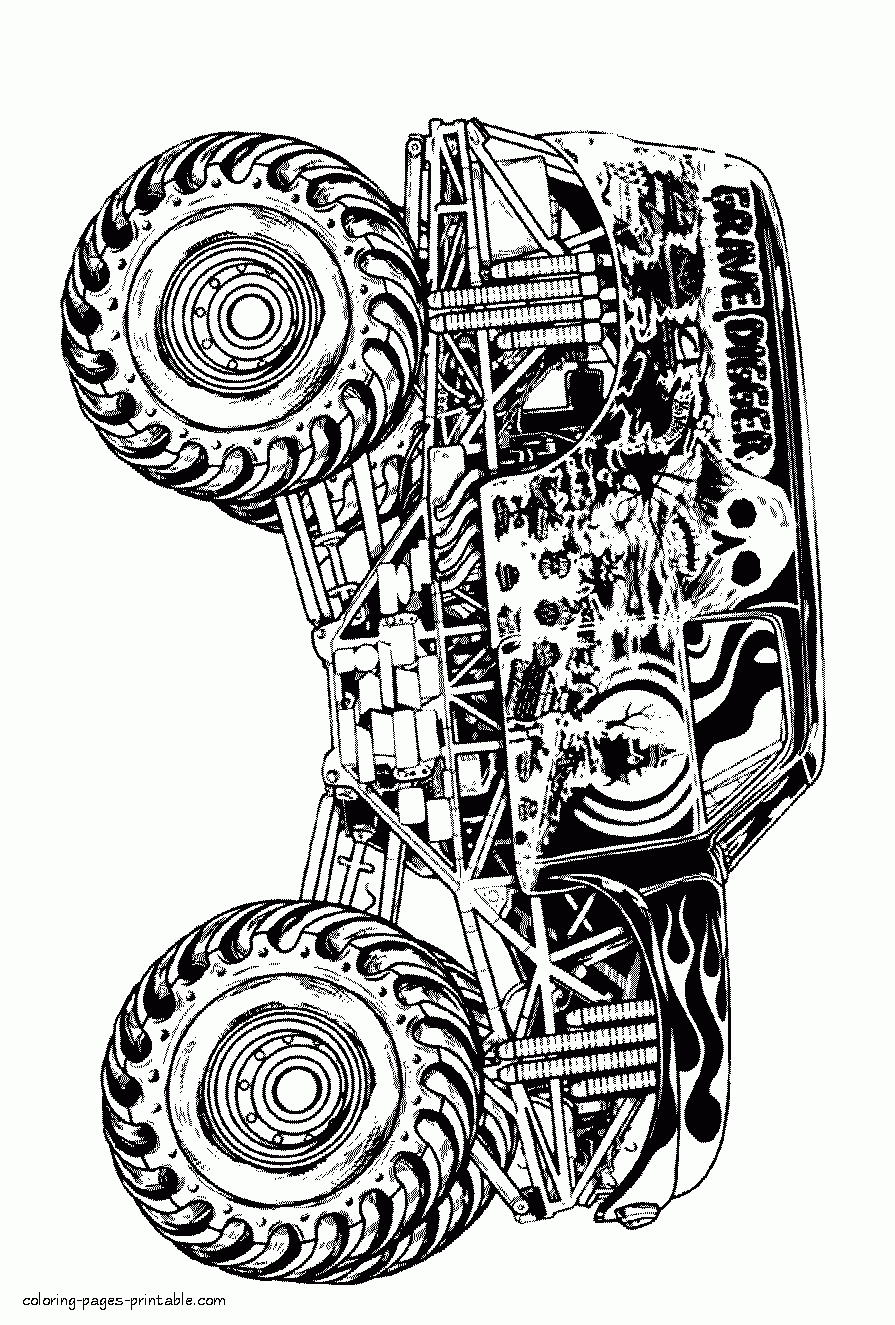 Grave Digger Monster Truck Coloring Pages COLORING PAGES PRINTABLE COM