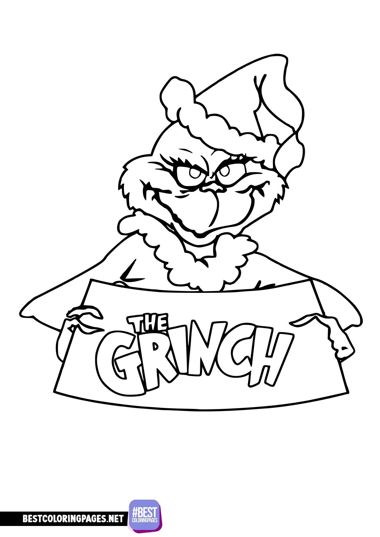 Grinch Coloring Pages Bestcoloringpages