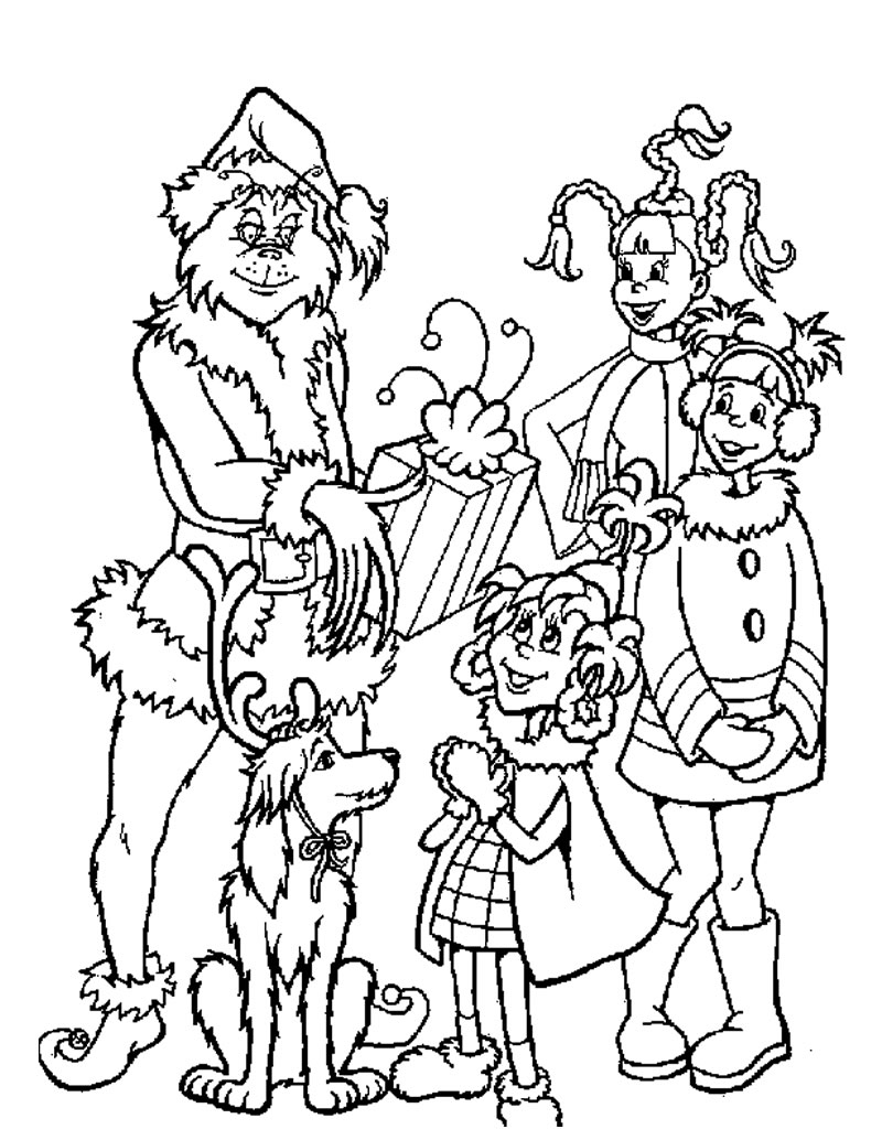 Grinch Coloring Pages Free Printable Grinch