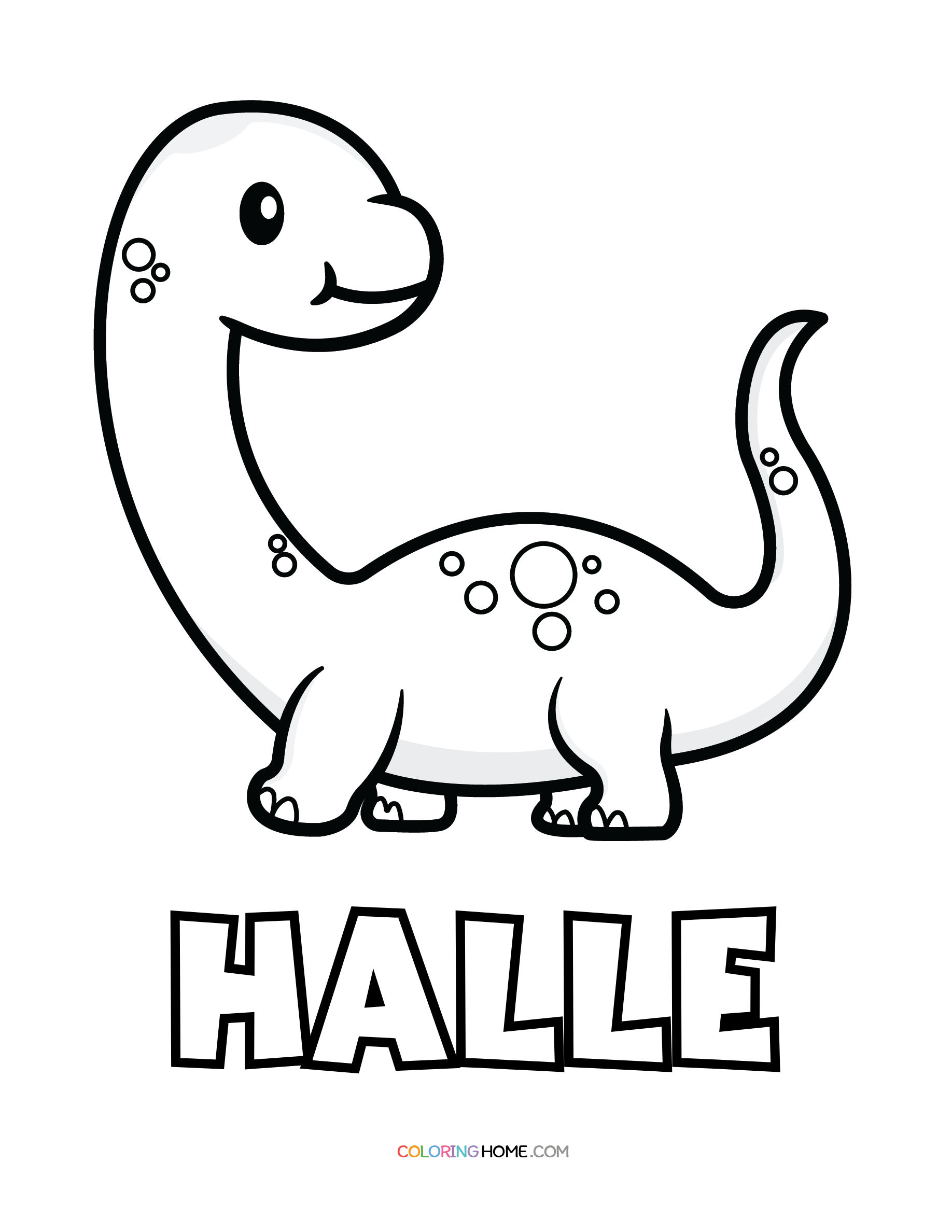 Halle Name Coloring Pages Coloring Nation