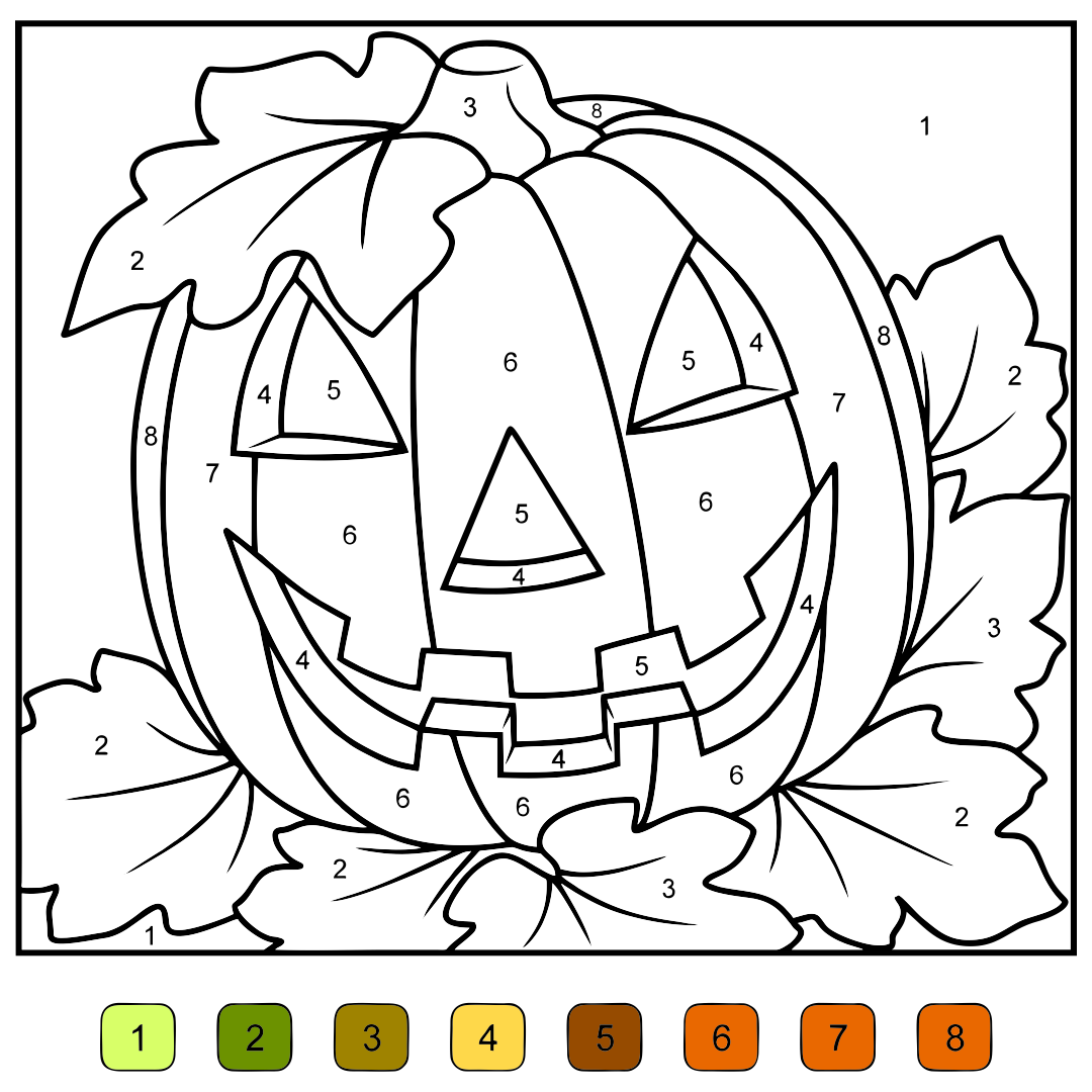 Halloween Printable Color By Number