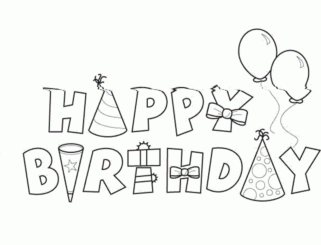 Happy Birthday Color Pages Activity Shelter
