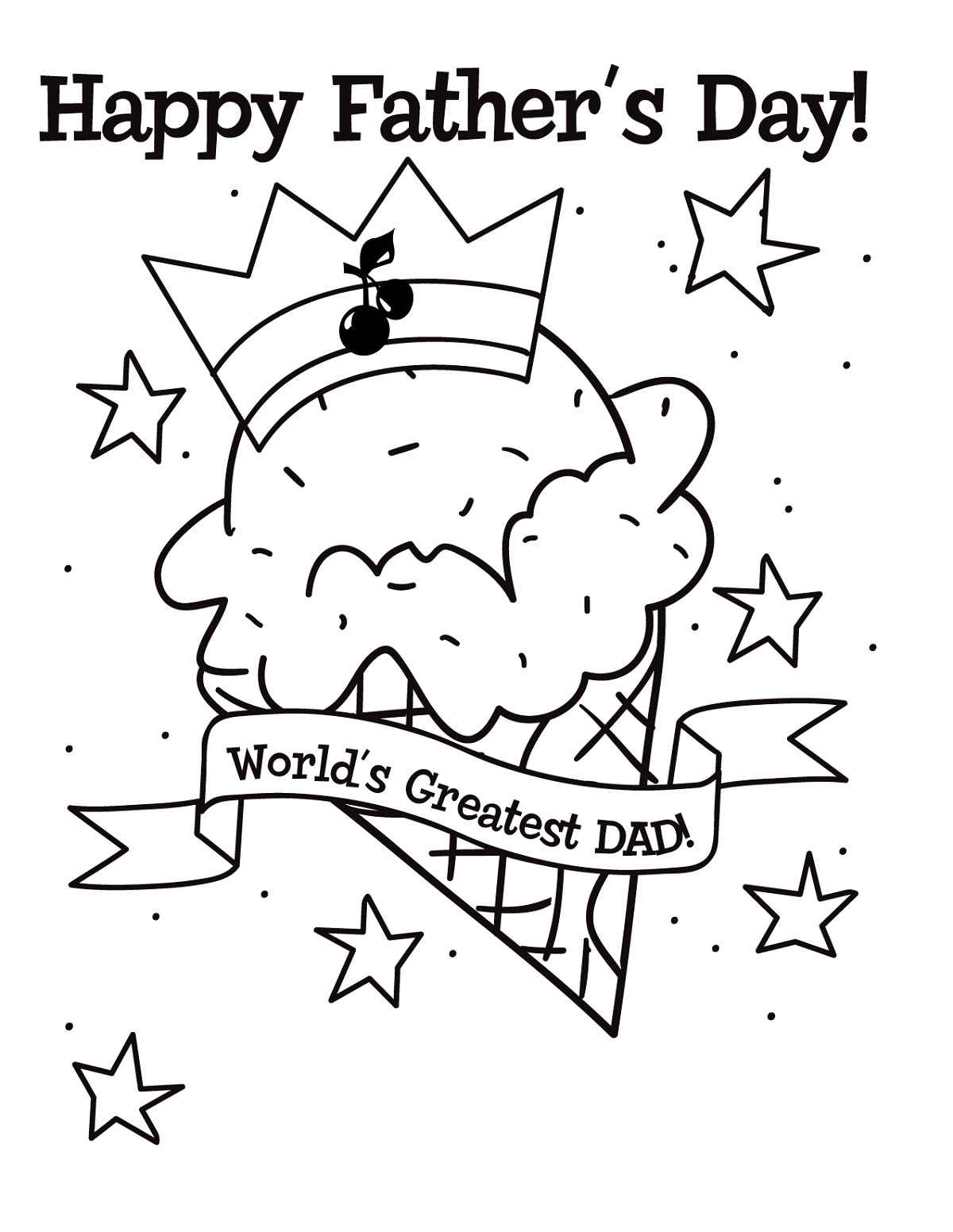 Happy Father S Day Coloring Pages Free Printables Paper Trail Design 
