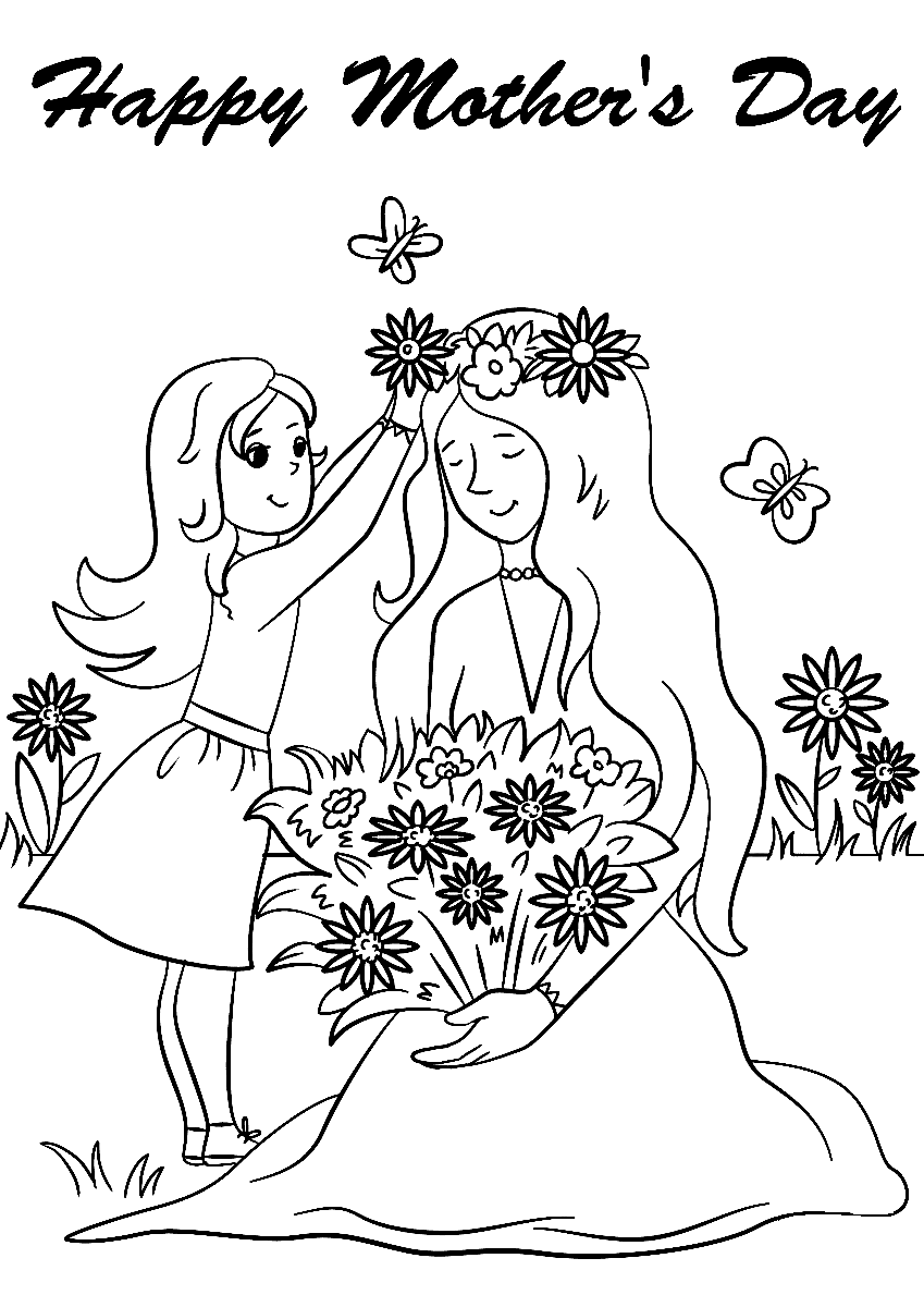 Happy Mother 39 s Day Coloring Page Free Printable Coloring Pages