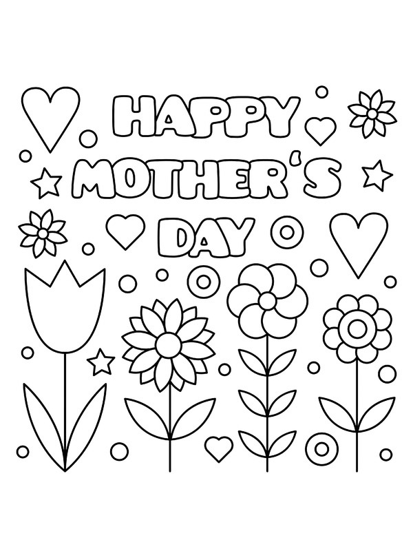 Happy Mothers Day Coloring Page Funny Coloring Pages