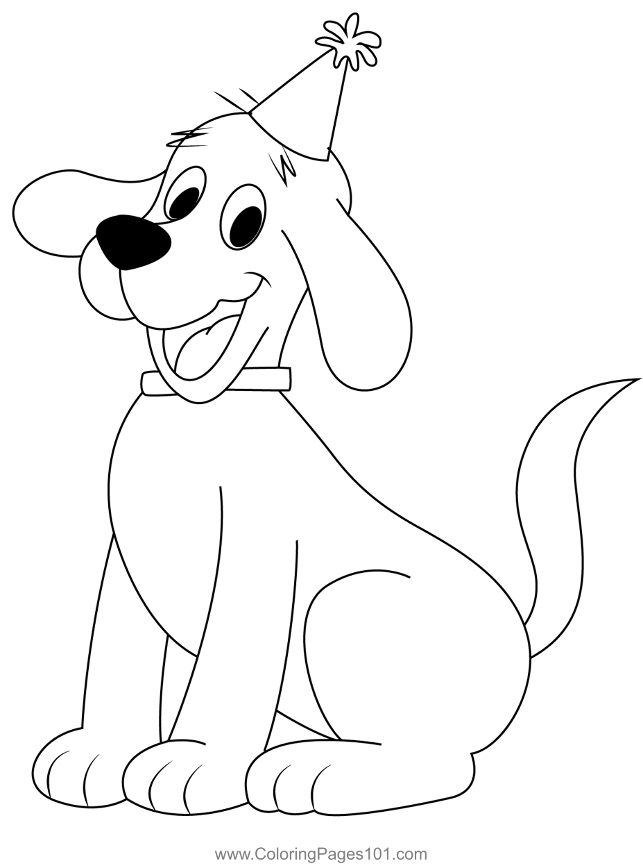 Happy Puppy Clifford Coloring Page For Kids Free Clifford The Big Red 