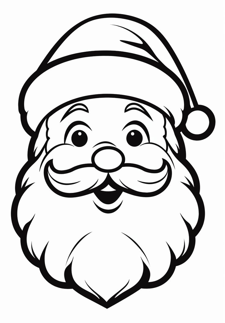 Happy Santa Claus Printable Coloring Page For Free Pupla