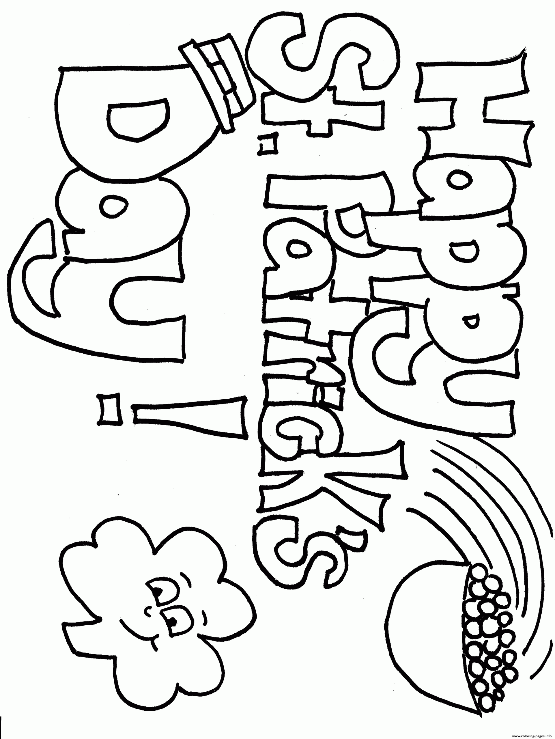 Happy St Patricks Day Coloring Page Printable