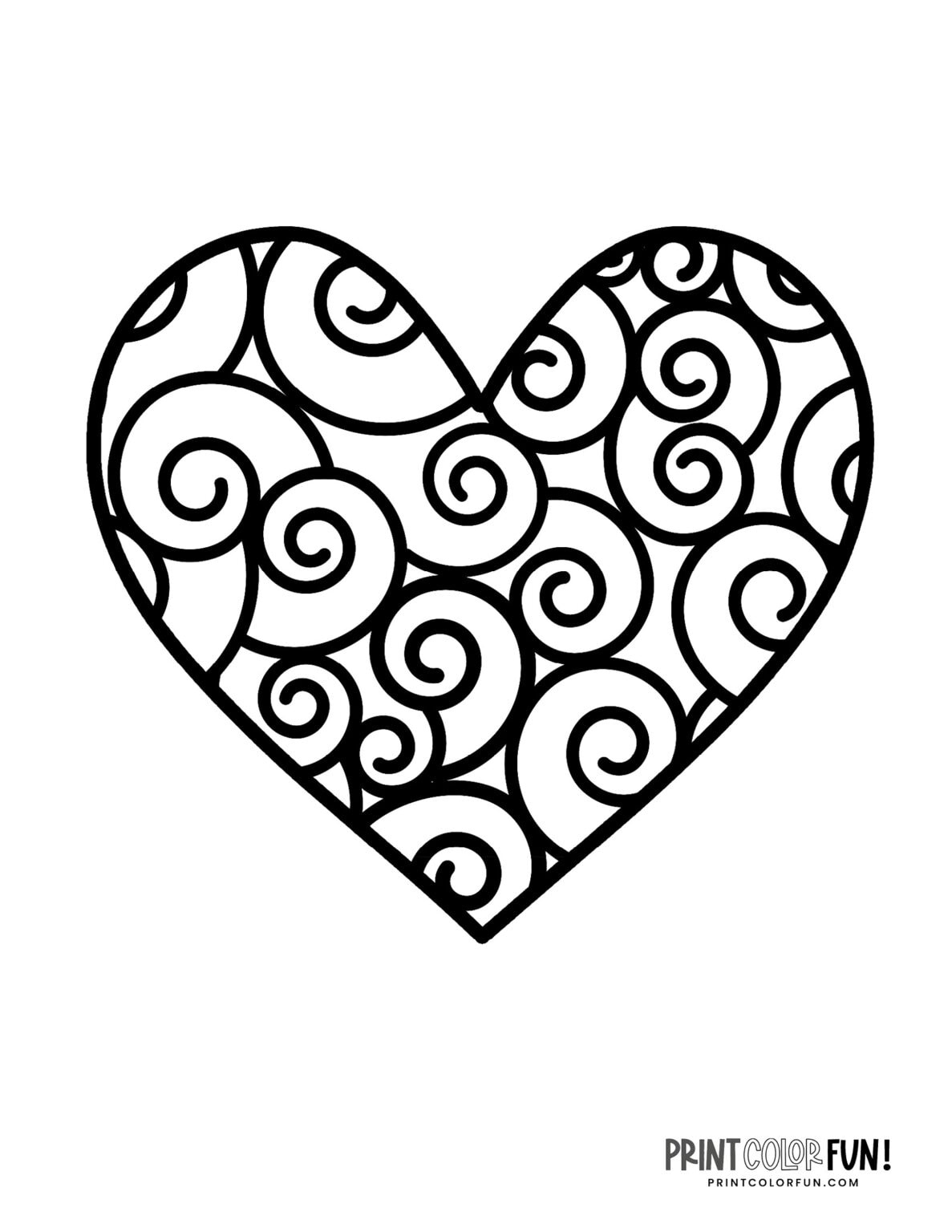 Heart Coloring Pages Heart Coloring Pages Shape
