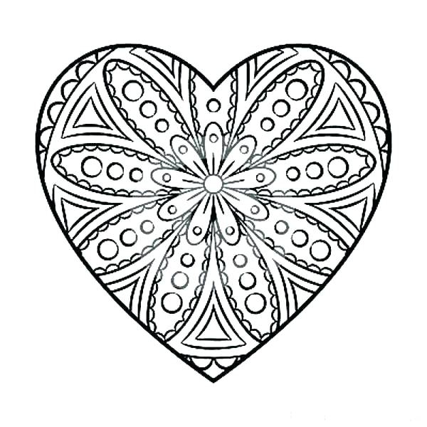 Heart Shape Coloring Pages At GetColorings Free Printable 