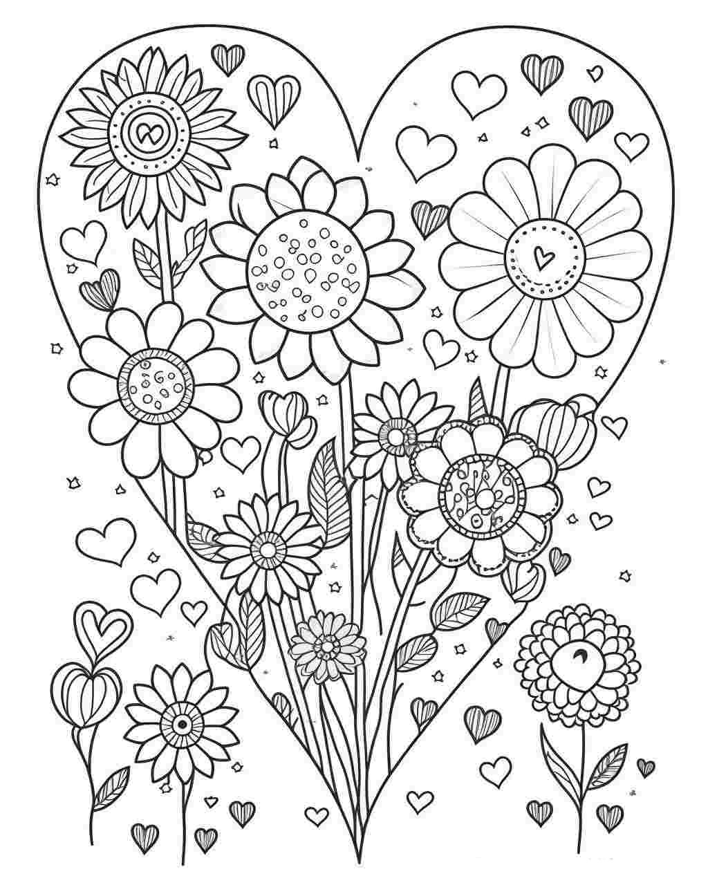Hearts Coloring Pages ColoringFunHouse