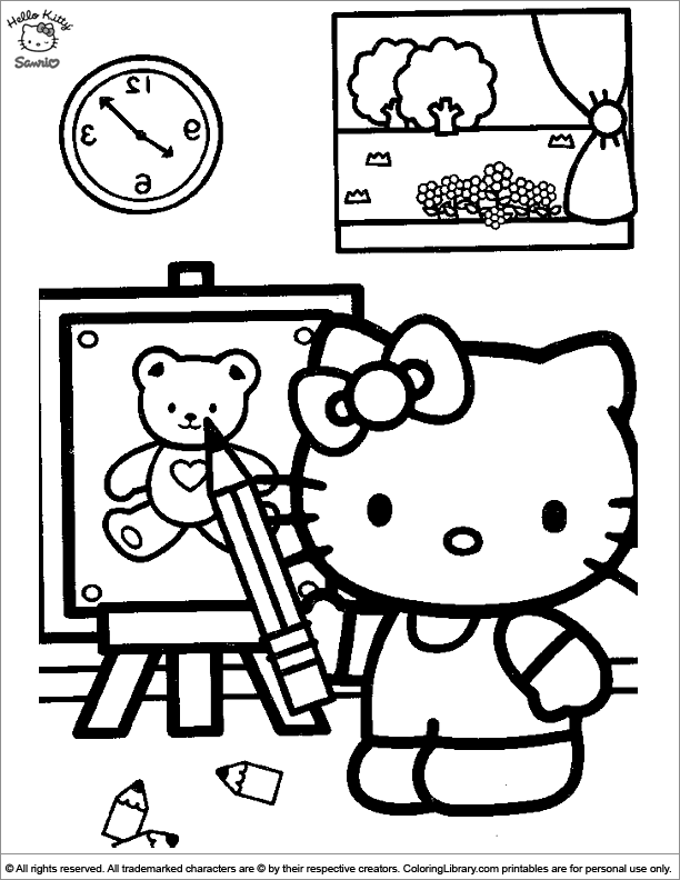 Hello Kitty Coloring Picture