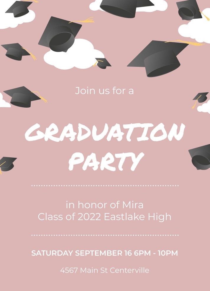 High School Graduation Announcement Free Google Docs Template 