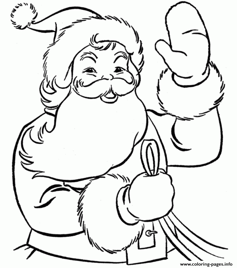 Highfive Santa 22ec Coloring Page Printable