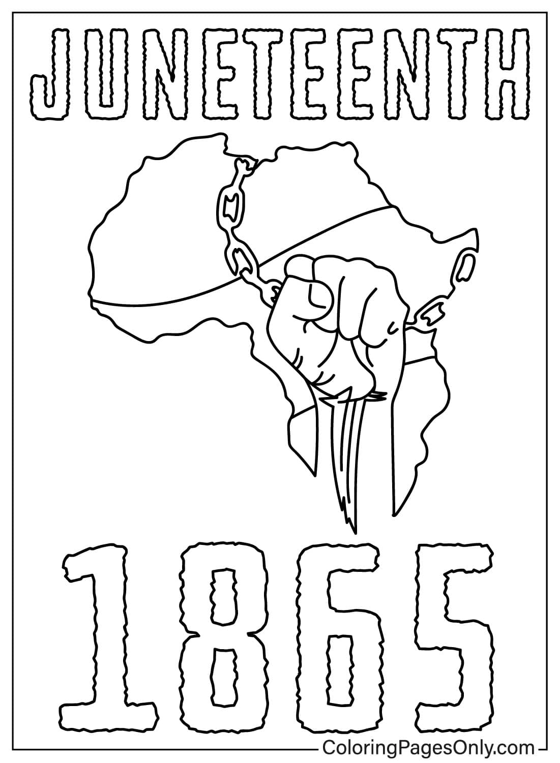 Juneteenth 1865 Free Printable Coloring Pages