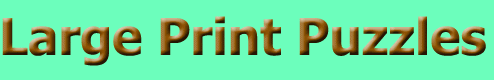Large Print Crossword Puzzle