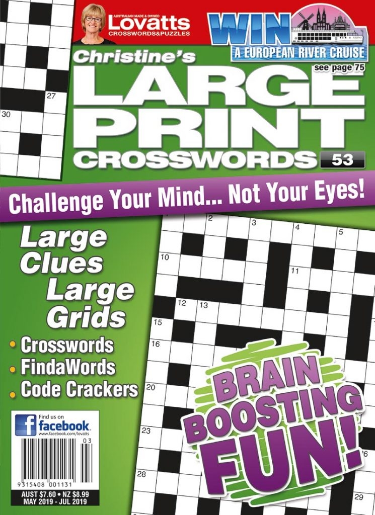 Large Print Crosswords Magazine Lovatts Crossword Puzzles Games 