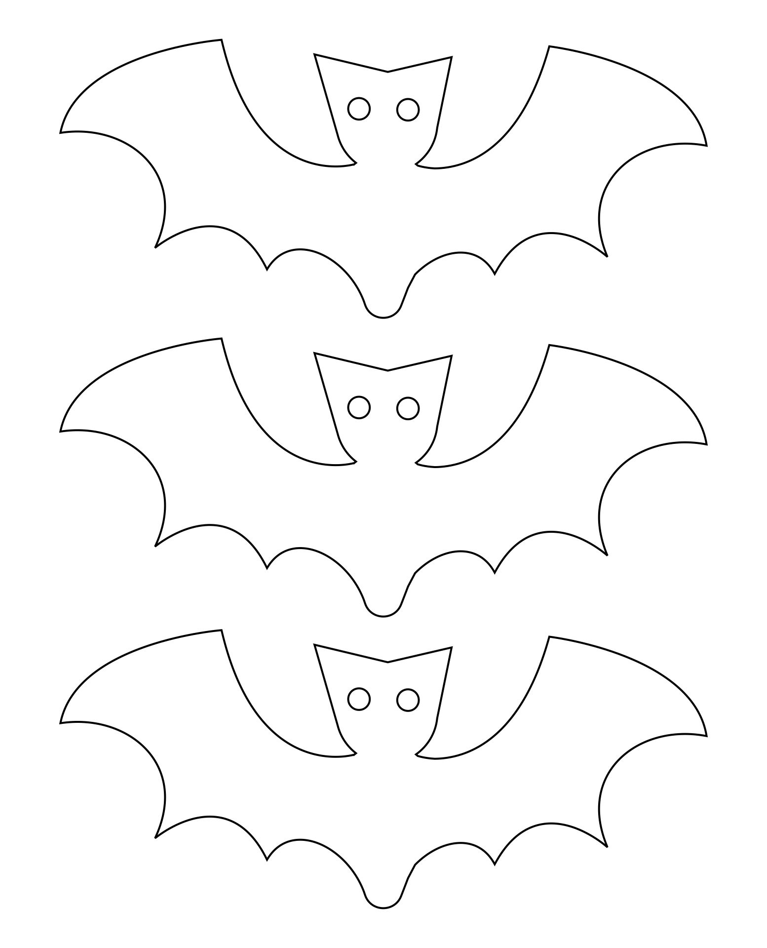 Large Printable Bat Template