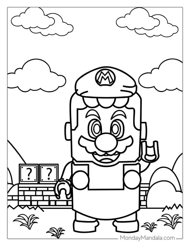Lego Super Mario Coloring Pages Coloring Pages