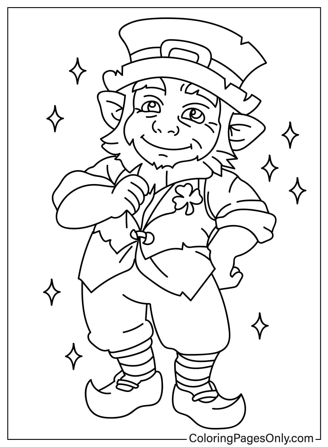 Leprechaun Coloring Page Free Printable Free Printable Coloring Pages