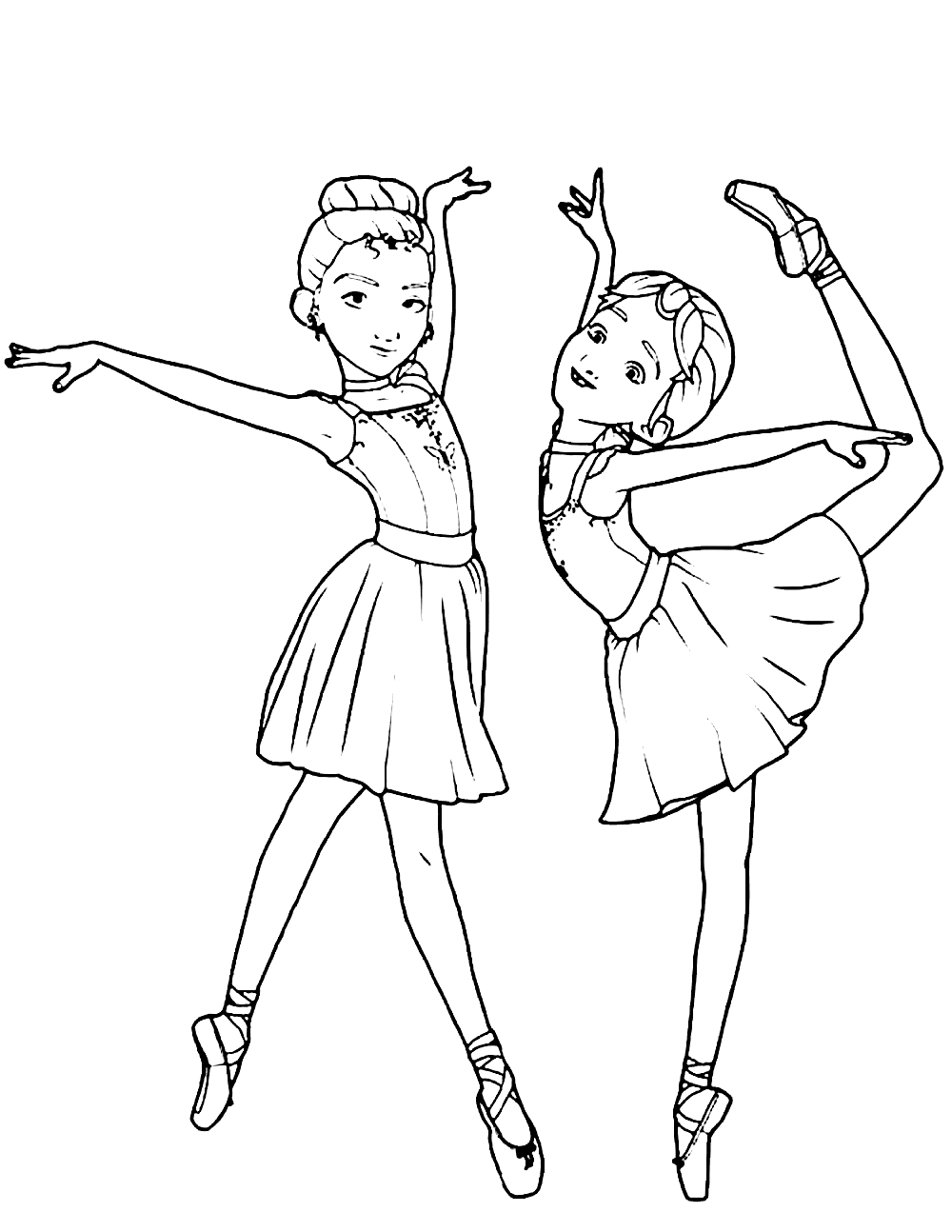 Lovely Ballerina Coloring Page Free Printable Coloring Pages